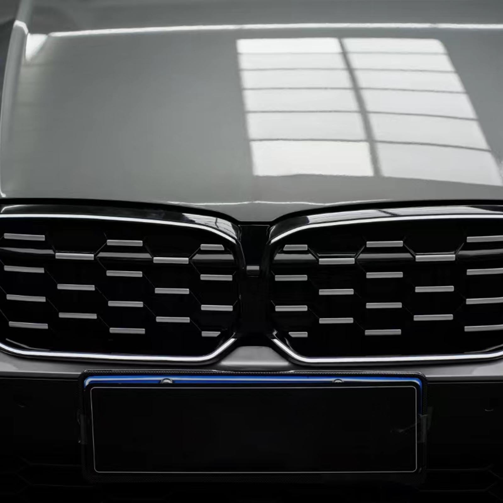 2023-2024 BMW 3 Series G20 G21 G28 Diamond Black Silver Front Kidney Grille Mesh