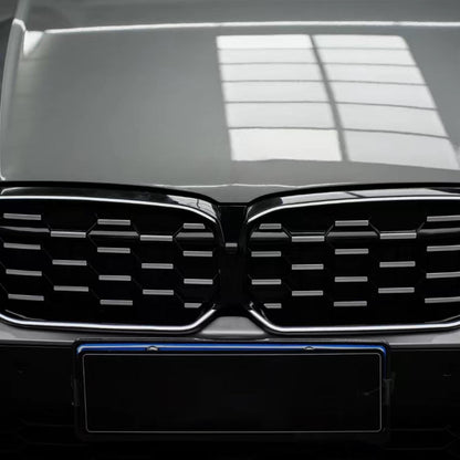 2023-2024 BMW 3 Series G20 G21 G28 Diamond Black Silver Front Kidney Grille Mesh