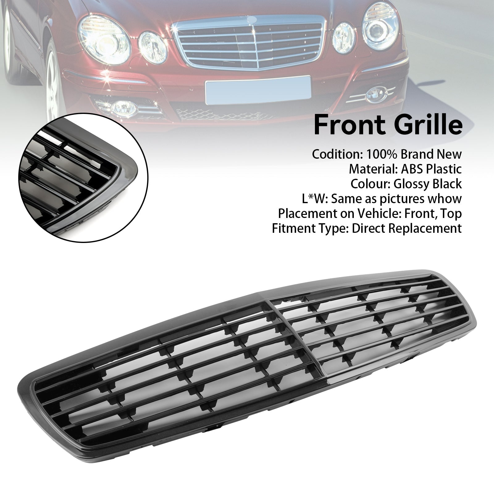 2002-2006 Mercedes-Benz E-Class W211 E320 E350 E500 E55 Front Grille