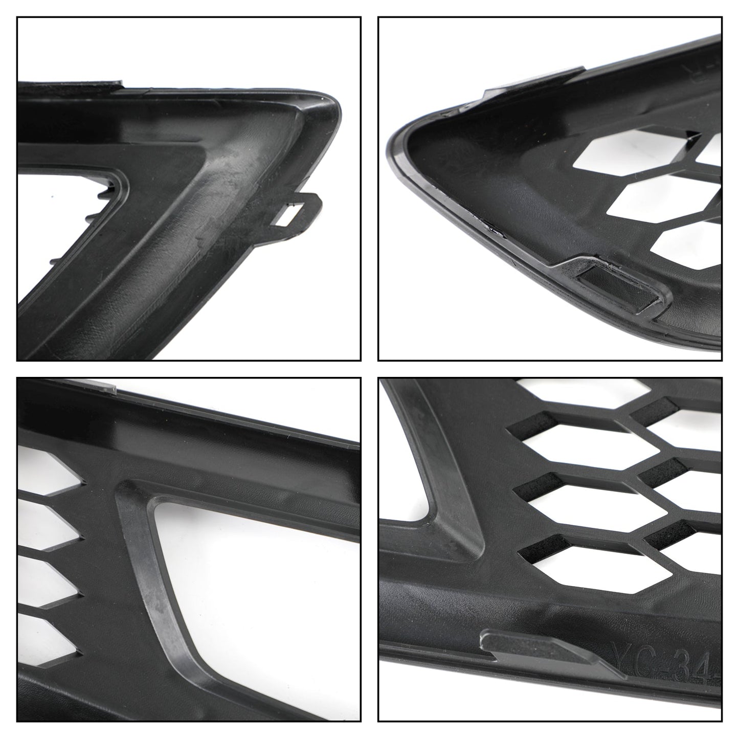 2015-2017 Ford Focus Pair Front Bumper Fog Light Lamp Cover Bezel Grill F1EZ15200A F1EZ15201A