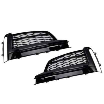 2018-2019 Audi A5 S-Line S5 Front Bumper Fog Light Grille Cover (Chrome)