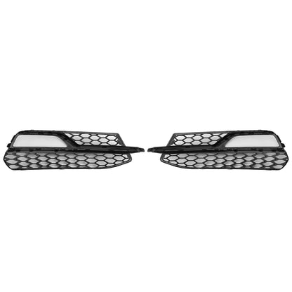 2013-2016 Audi A3 S-Line Front Lower Bumper Fog Light Cover Grille — Pair (8V3807681G / 8V3807682G)