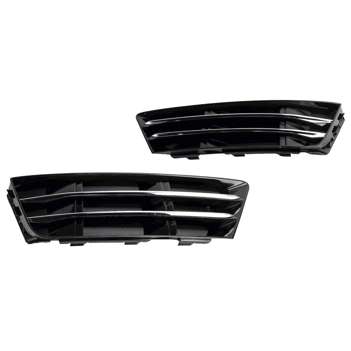 2016-2018 Audi A4 B9 RS4 Style Front Fog Light Grille Lower Bumper Grill — Pair (8W0807681R / 8W0807682R)