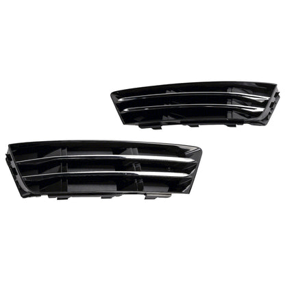 2016-2018 Audi A4 B9 RS4 Style Front Fog Light Grille Lower Bumper Grill — Pair (8W0807681R / 8W0807682R)