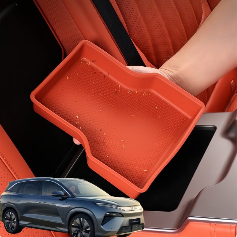 2nd Row Armrest Storage Box Silicone Liner for BYD Sealion 8 / ATTO 8