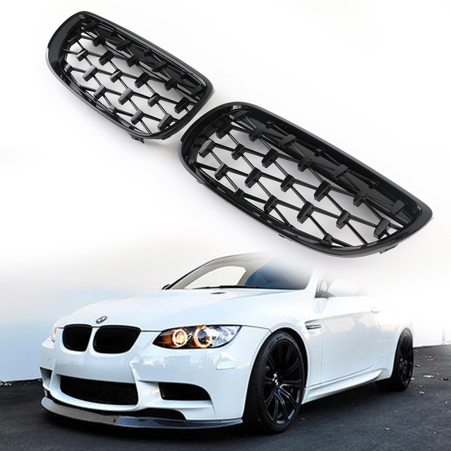 2007-2010 BMW E93 Convertible Pre-Facelift Meteor Black Front Kidney Grille (51137157277)