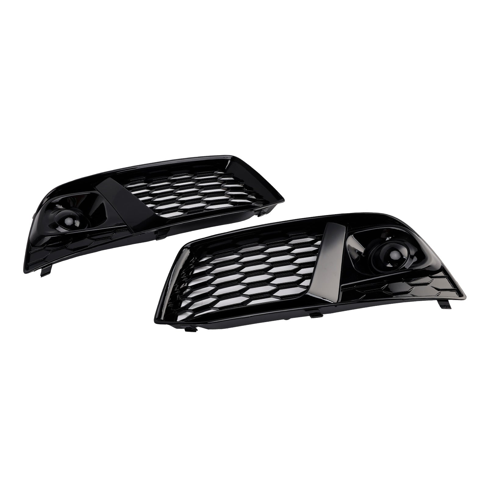 2018-2019 Audi Q5 SQ5 Black Front Honeycomb Fog Lamp Grille Cover