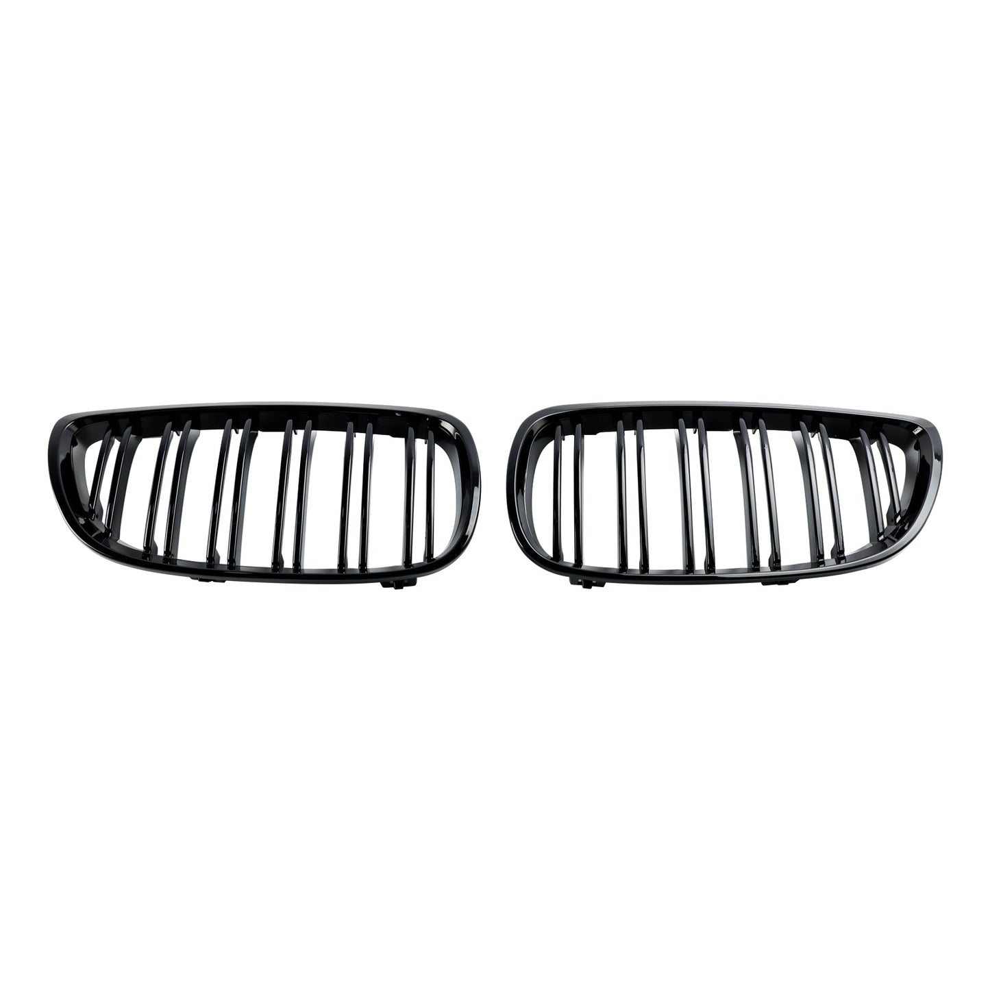 2007-2010 BMW E93 Coupe Convertible Pre-Facelift Gloss Black Front Kidney Grill — Pair (51137157277 / 51137157278)