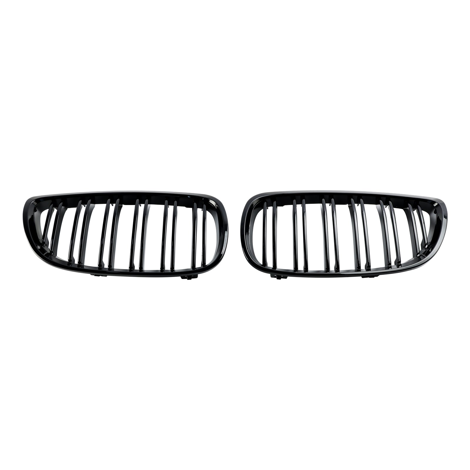 2007-2010 BMW E93 Coupe Convertible Pre-Facelift Gloss Black Front Kidney Grill — Pair (51137157277 / 51137157278)