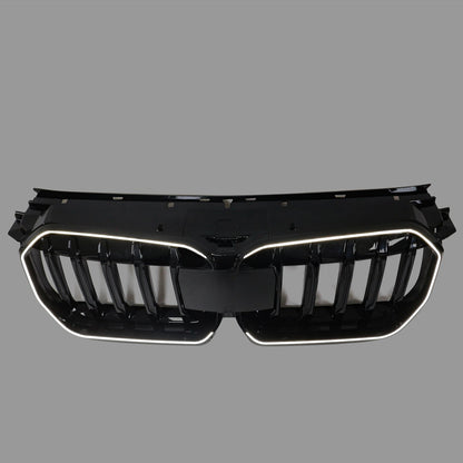 2023-2024 BMW X1 U11 U12 Gloss Black Front Bumper Kidney Grille — Large Set