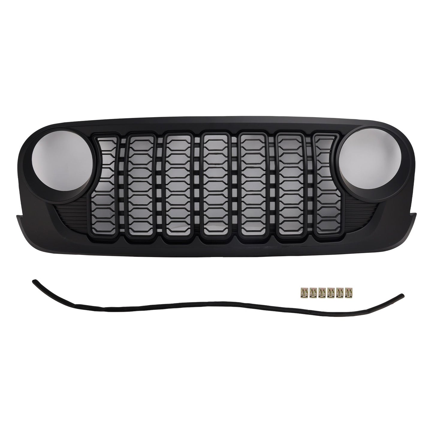 2007-2018 Jeep Wrangler JK JKU Unlimited Black Front Bumper Grille