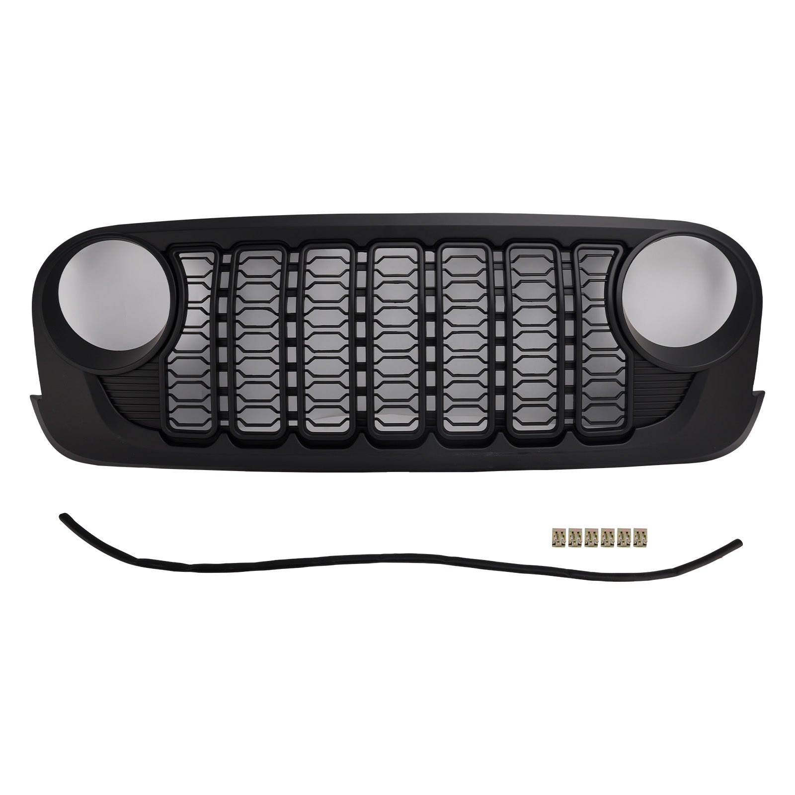 2007-2018 Jeep Wrangler JK JKU Unlimited Black Front Bumper Grille