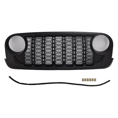 2007-2018 Jeep Wrangler JK JKU Unlimited Black Front Bumper Grille