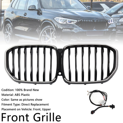 2019-2022 BMW X5 G05 M-Performance Gloss Black Front Kidney Grille (51137454887)