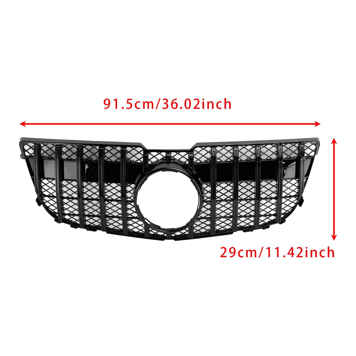 2013-2015 Mercedes-Benz GLK X204 GT Style Gloss Black Front Grille