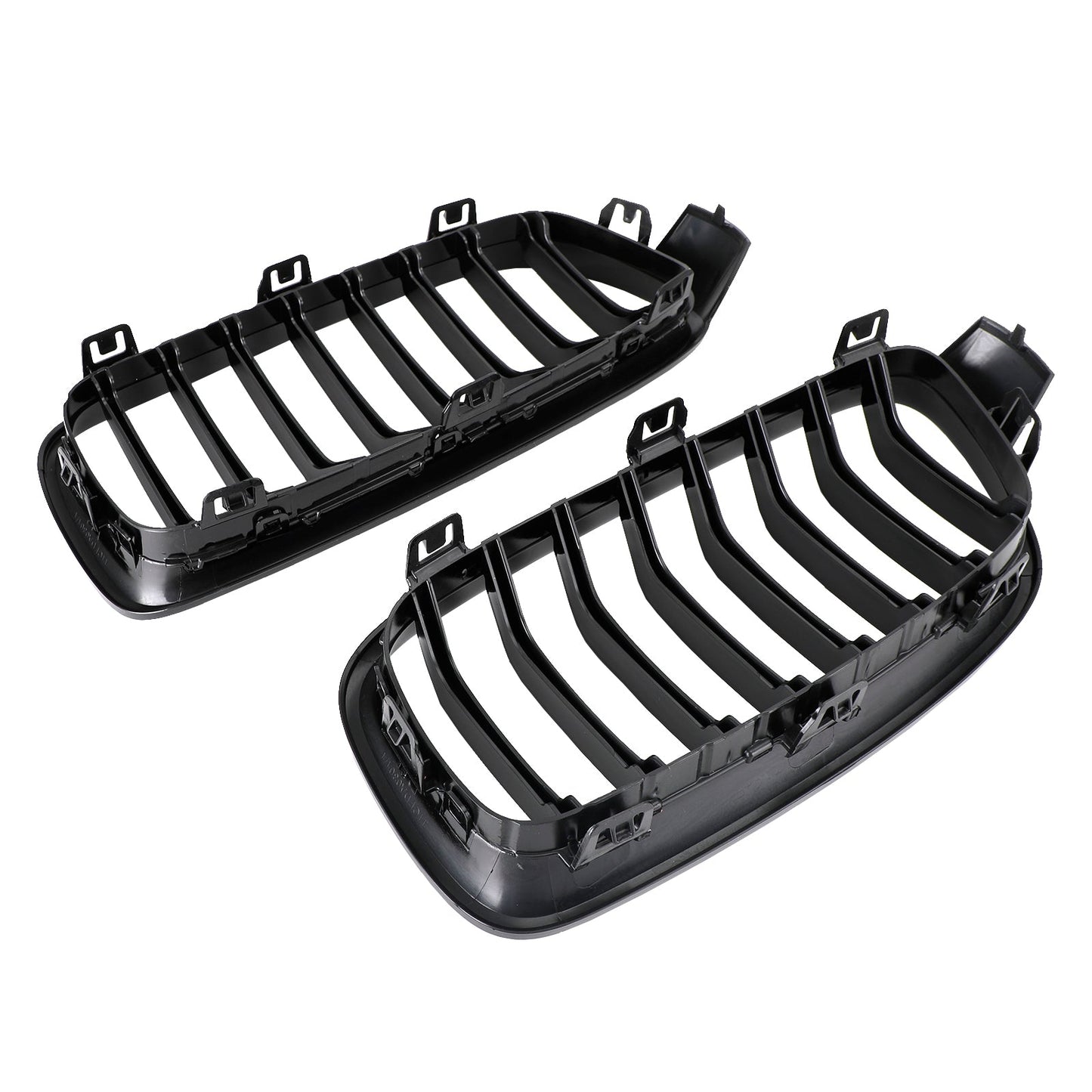 2012-2019 BMW 3 Series F30 F31 F35 Gloss Black Front Kidney Grill — Pair (51137263481 / 51137263482)