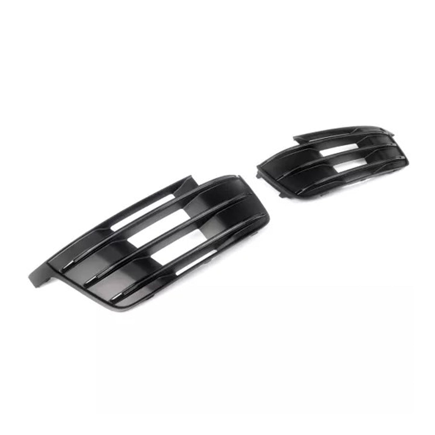 2016-2019 Audi Q7 S-Line Front Side Lower Bumper Fog Light Grille — Pair (4M0807681D / 4M0807682D)