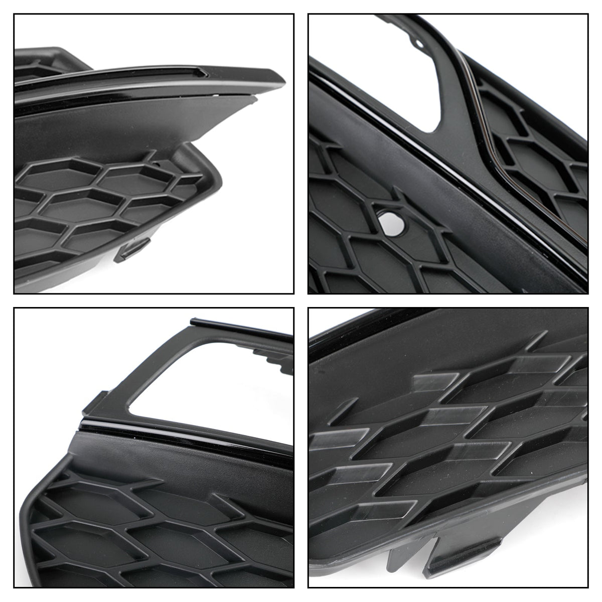 2013-2016 Audi A3 S-Line Lower Bumper Fog Light Cover Grill — Pair (8V3807681G / 8V3807682G)