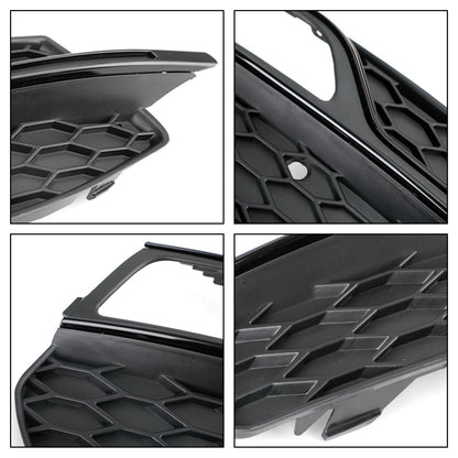 2013-2016 Audi A3 S-Line Lower Bumper Fog Light Cover Grill — Pair (8V3807681G / 8V3807682G)