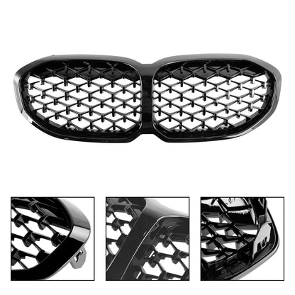 2019-2024 BMW 1 Series F40 Gloss Black Diamond Front Kidney Grille
