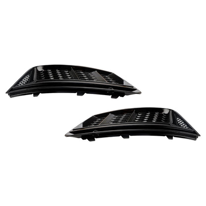 2016-2018 Audi A4 B9 Standard RS4 Style Front Fog Light Grill Lower Bumper Grille Chrome — Pair (8WD807681 / 8WD807682)