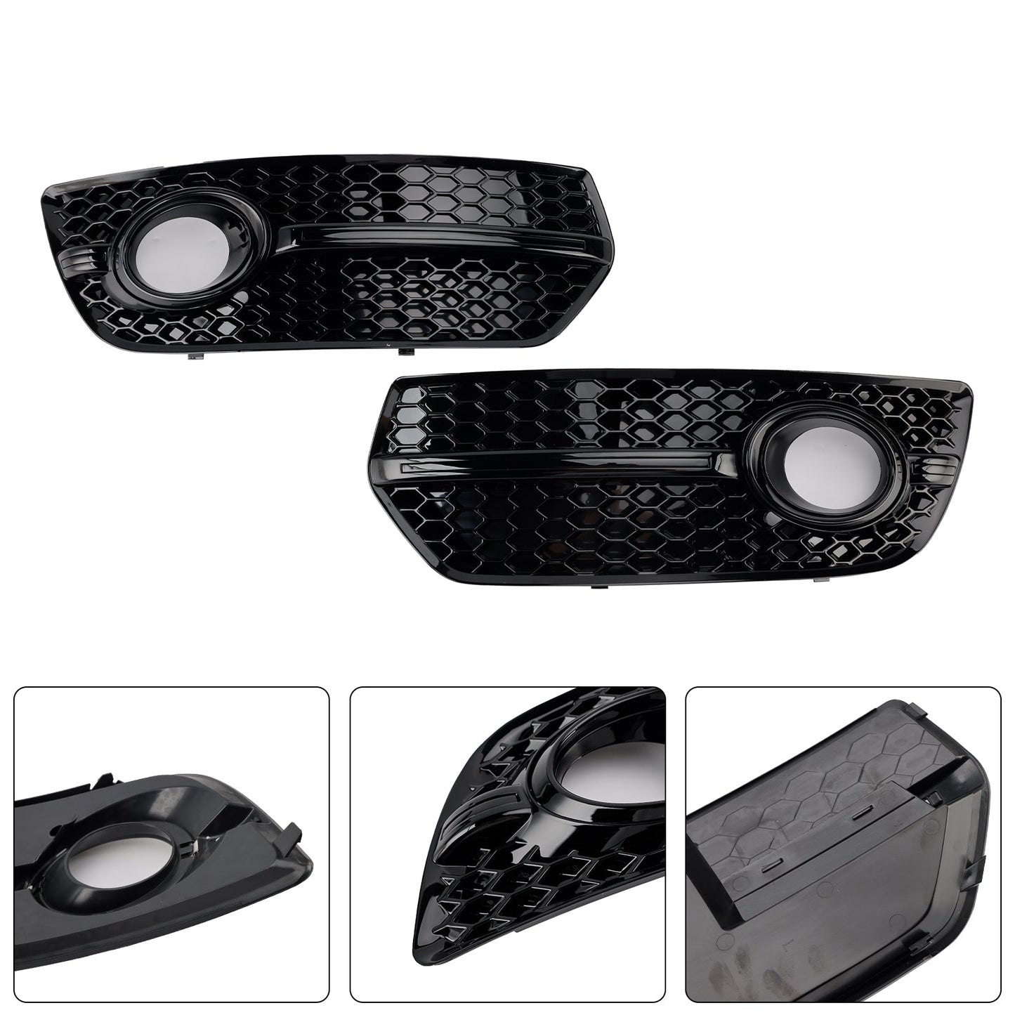 2009-2012 Audi Q5 Front Bumper Fog Light Lamp Cover — Pair