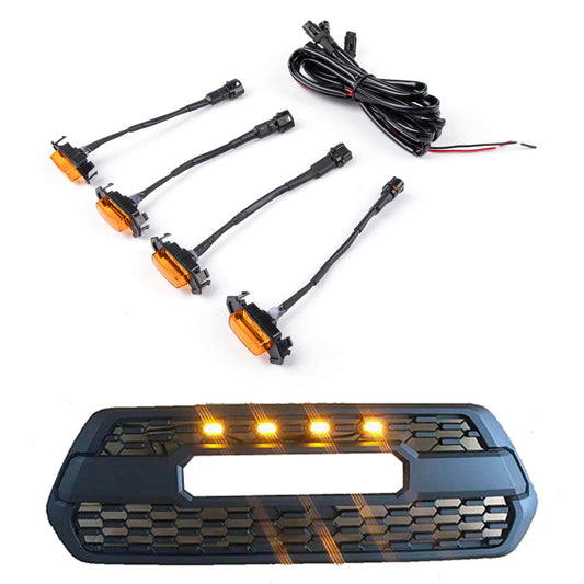 2016-2020 Toyota Tacoma PT228-35170 Front Bumper Hood Grille With 4 PCS LED Lights