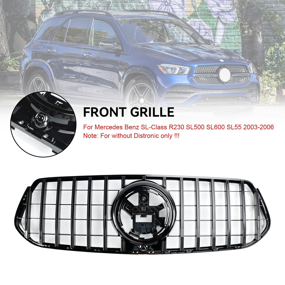 2019-2024 Mercedes-Benz GLE-Class C167 Coupe Front Bumper Grille
