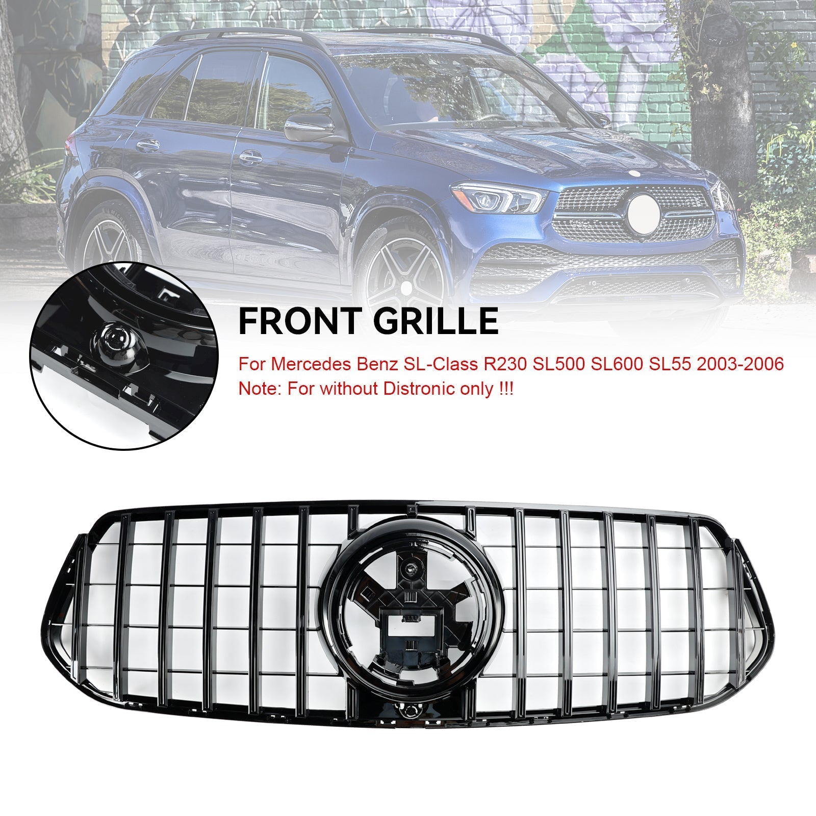 2019-2024 Mercedes-Benz GLE-Class W167 Front Bumper Grille