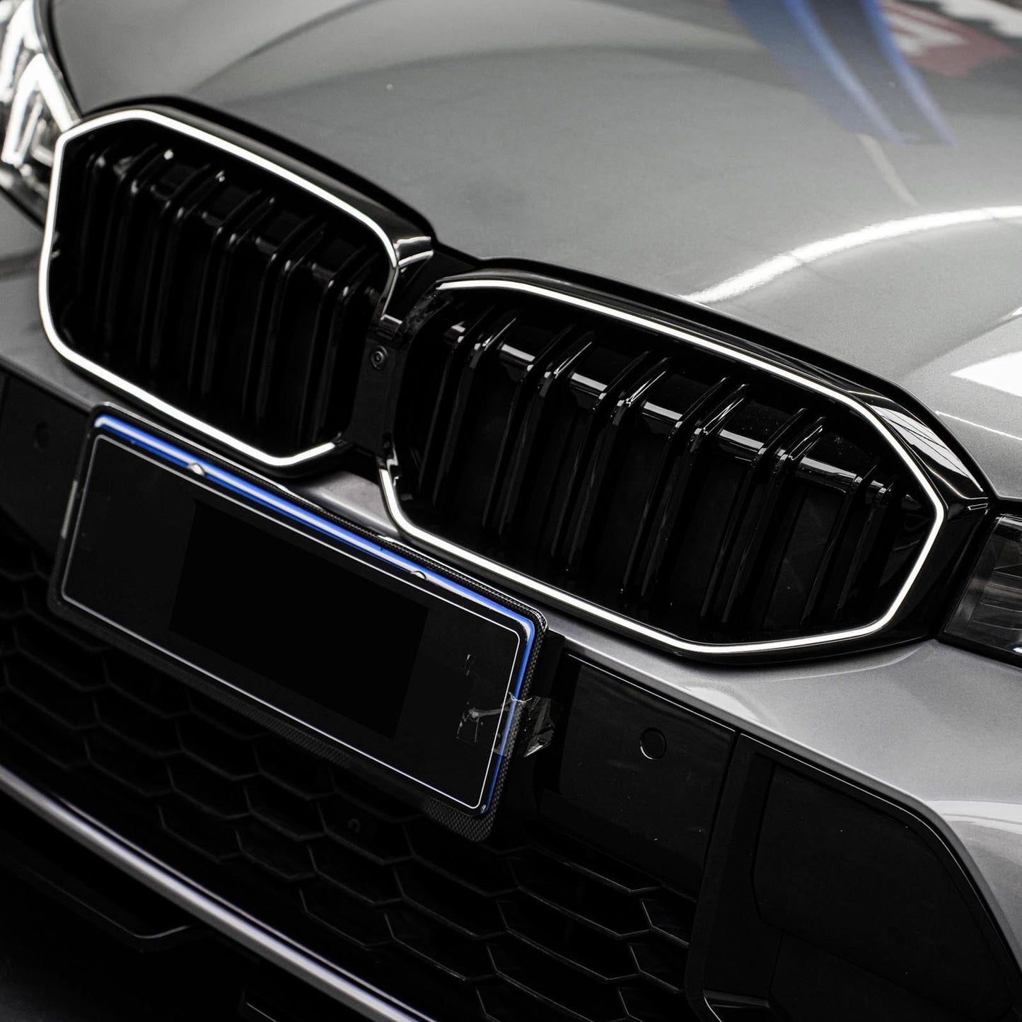 2023-2024 BMW 3 Series G20 G21 G28 Double Line Black Front Kidney Grille Mesh