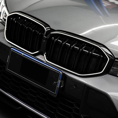 2023-2024 BMW 3 Series G20 G21 G28 Double Line Black Front Kidney Grille Mesh
