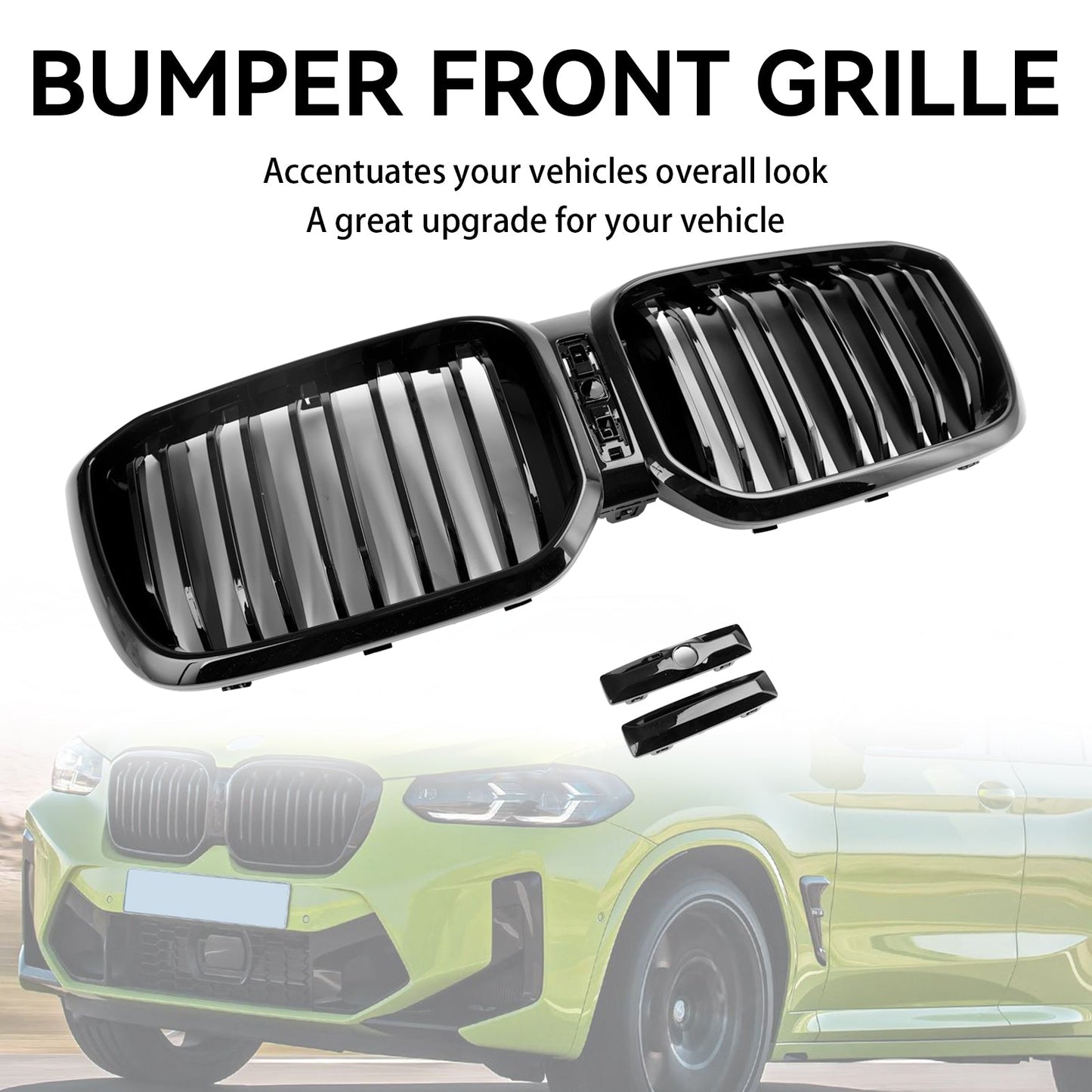 2022-2023 BMW X3 G01 X4 G02 Gloss Black Front Kidney Grille