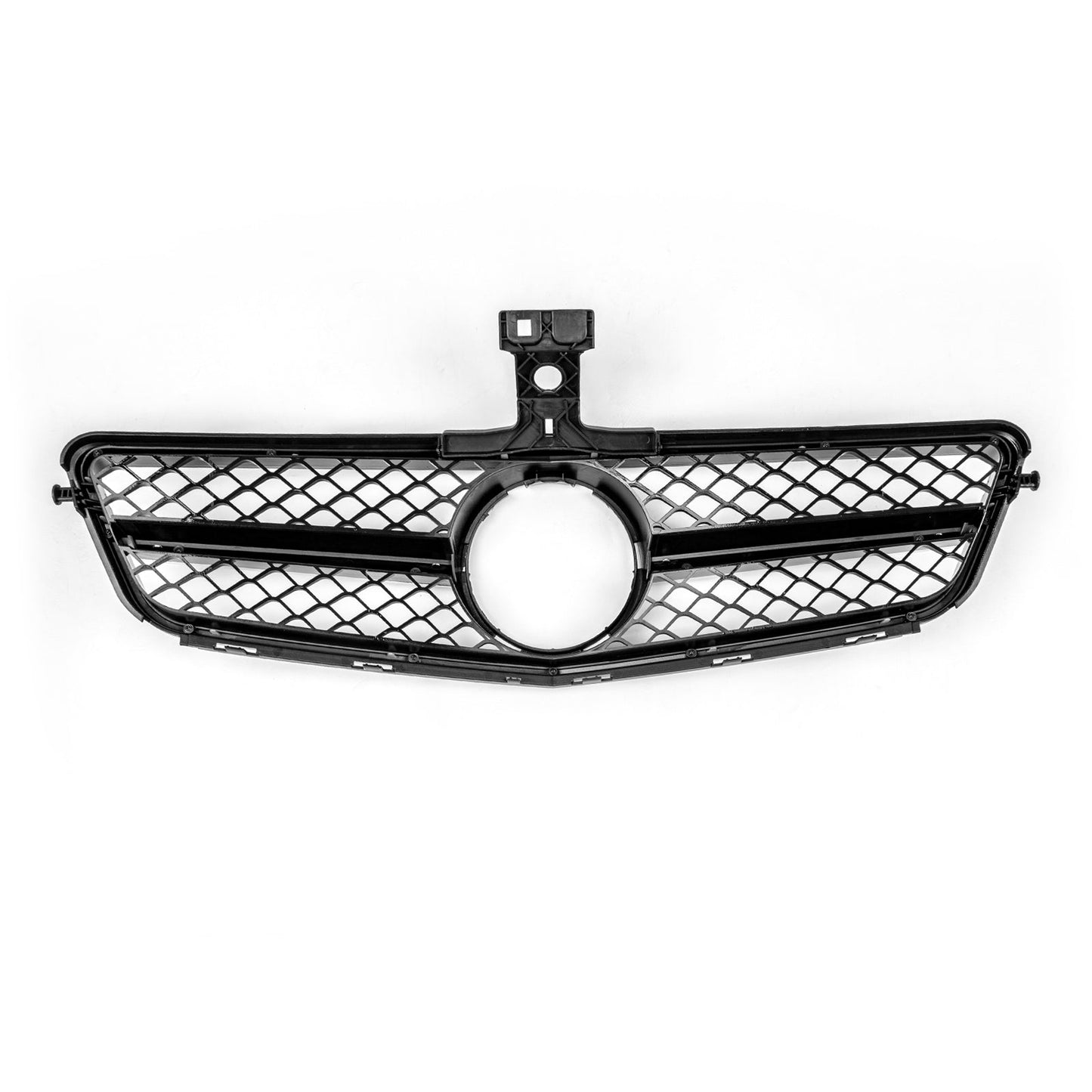 2008-2014 Mercedes-Benz C-Class W204 C300 C350 Gloss Black Chrome Front Grille
