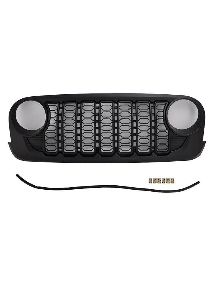 2007-2018 Jeep Wrangler JK JKU Unlimited Black Front Bumper Grille