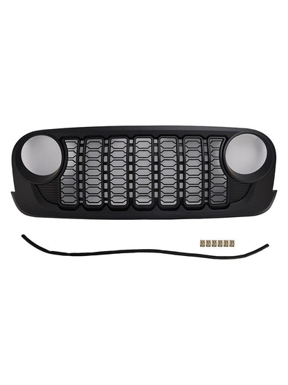 2007-2018 Jeep Wrangler JK JKU Unlimited Black Front Bumper Grille