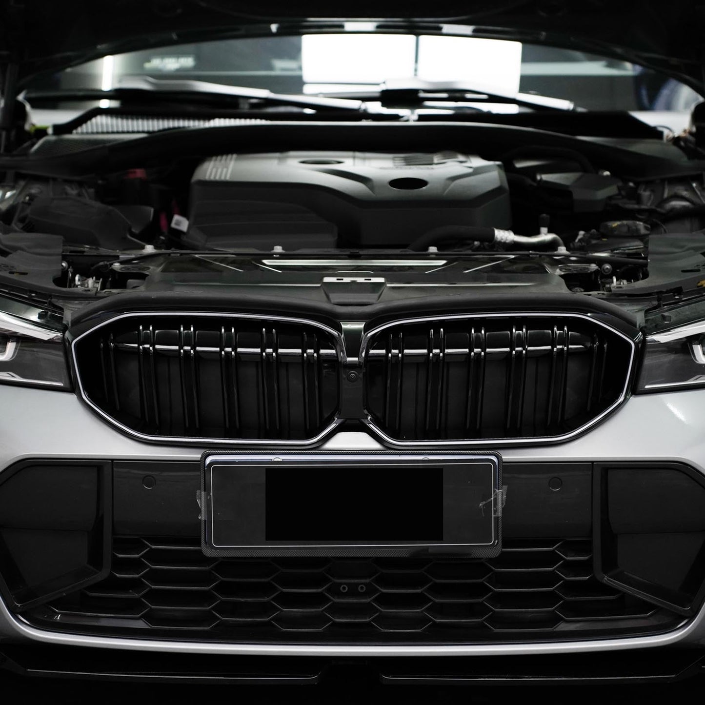 2023-2024 BMW 3 Series G20 G21 G28 Double Line Black Front Kidney Grille Mesh