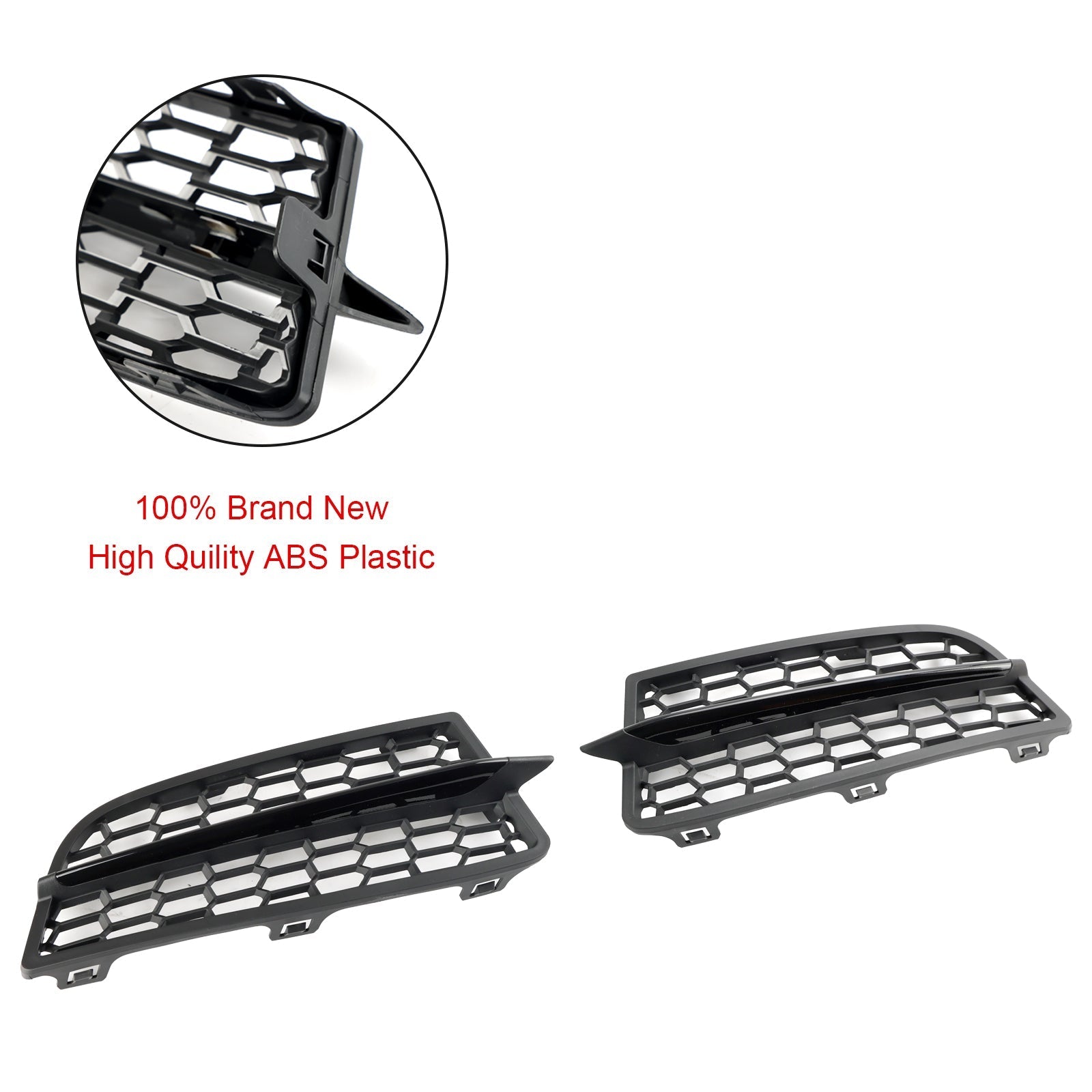 2011-2015 BMW 1 Series F20 F21 M Front Bumper Fog Light Cover Grille — Pair (51118053803 / 51118053804)