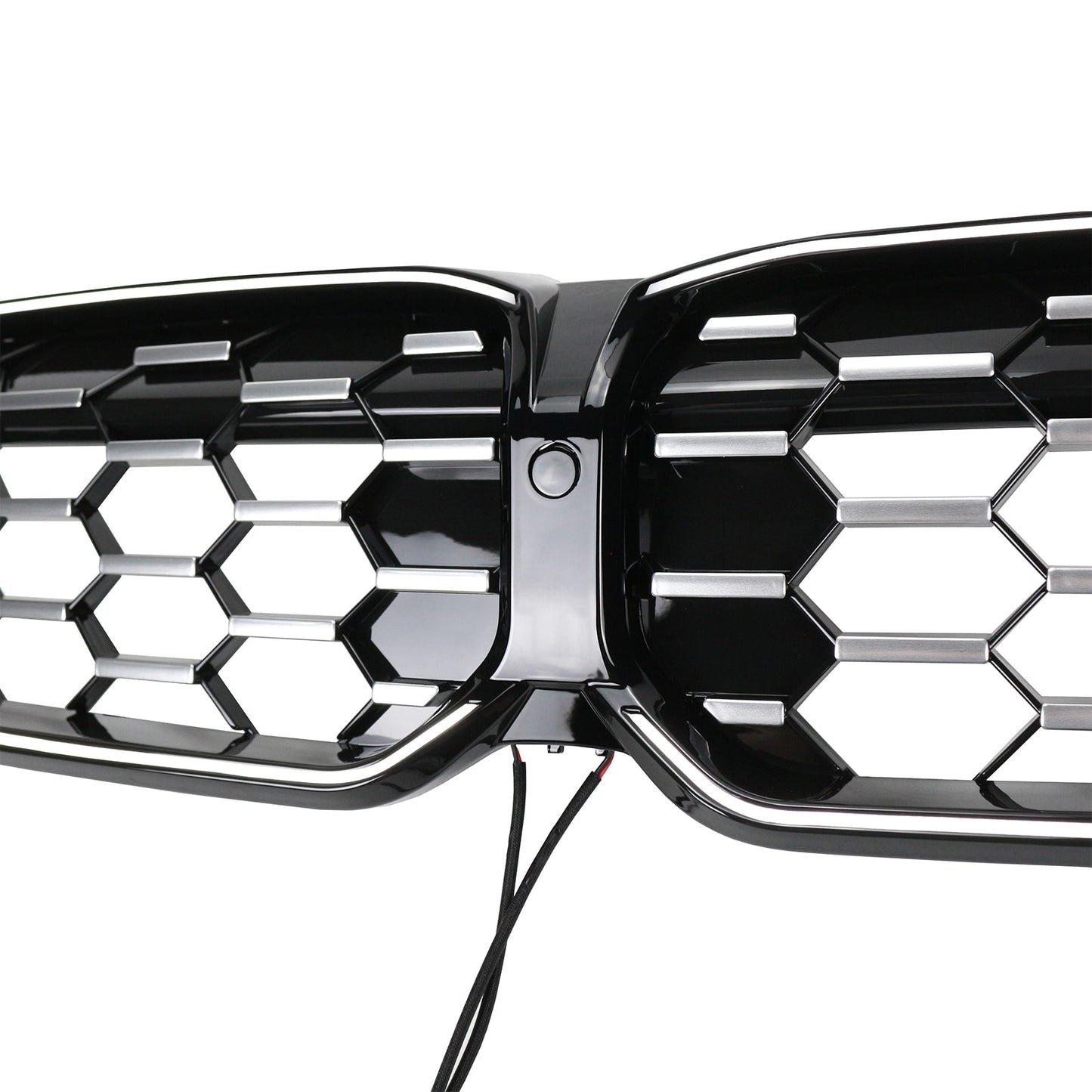 2023-2024 BMW 3 Series G20 G21 G28 Diamond Black Silver Front Kidney Grille Mesh
