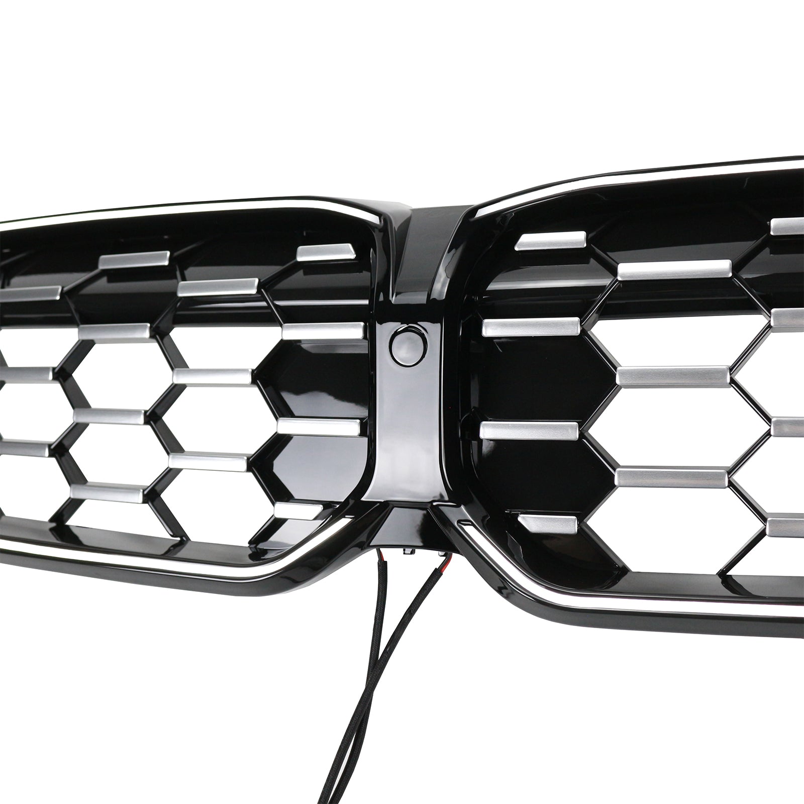 2023-2024 BMW 3 Series G20 G21 G28 Diamond Black Silver Front Kidney Grille Mesh