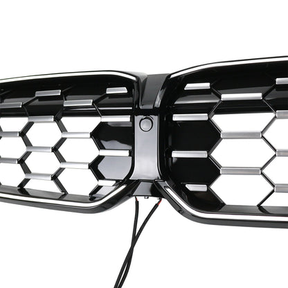 2023-2024 BMW 3 Series G20 G21 G28 Diamond Black Silver Front Kidney Grille Mesh