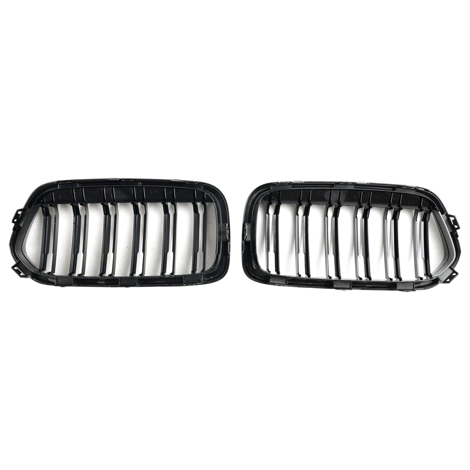 2018-2023 BMW X2 F39 Gloss Black Front Bumper Kidney Grille — Pair (51712455246 / 51712455247)