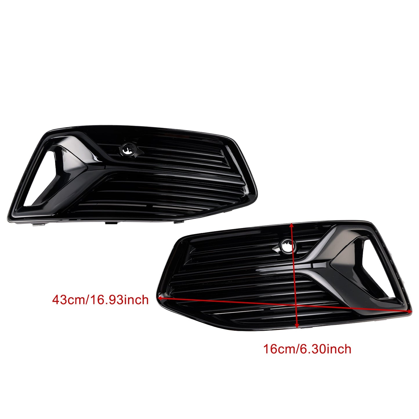 2019-2023 Audi A6 C8 Front Bumper Fog Light Cover Grill — Pair