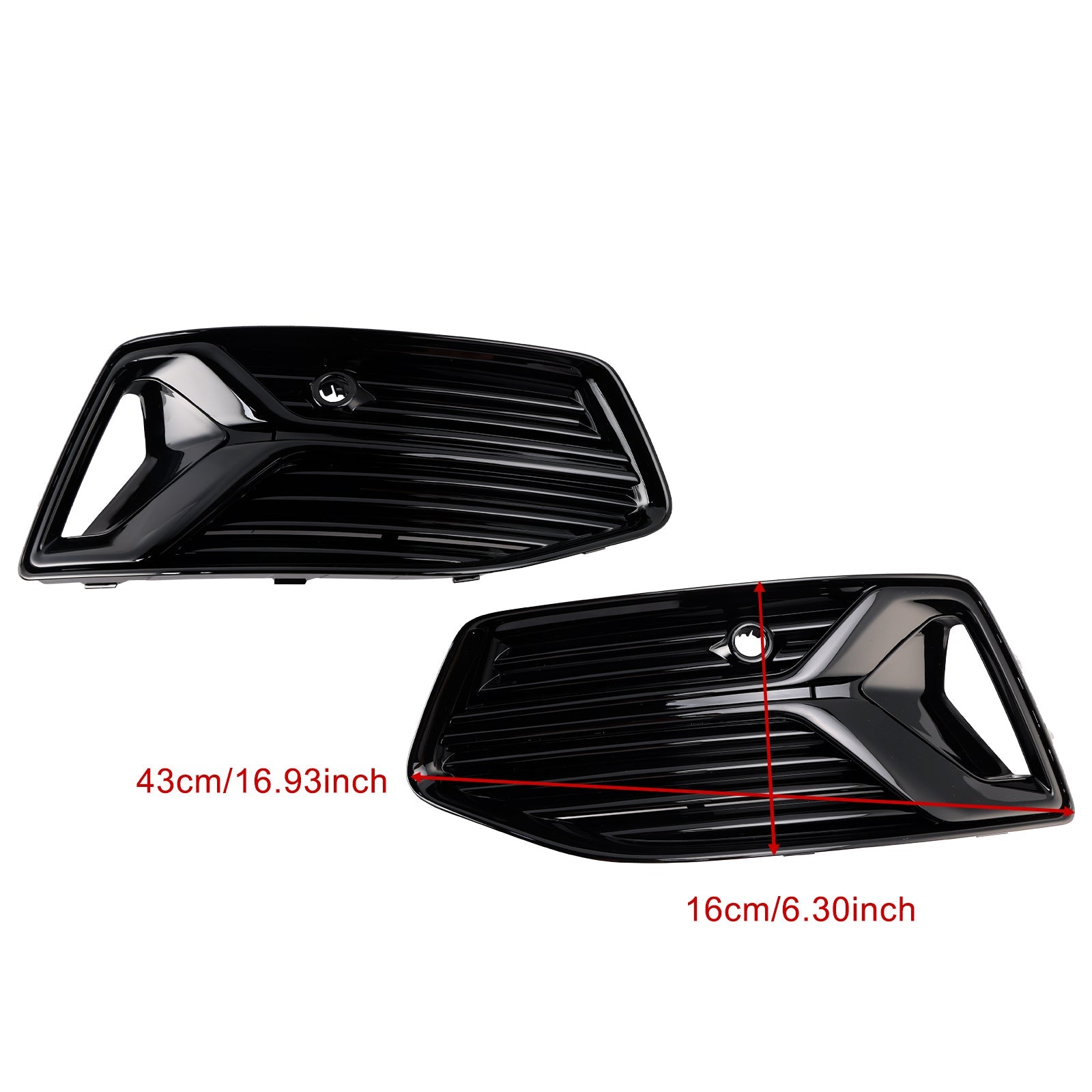 2019-2023 Audi A6 C8 Front Bumper Fog Light Cover Grill — Pair