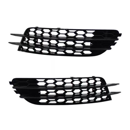 2012-2015 Audi A6 C7 Front Bumper Honeycomb Fog Light Grille — Pair (4G0807681 / 4G0807682)