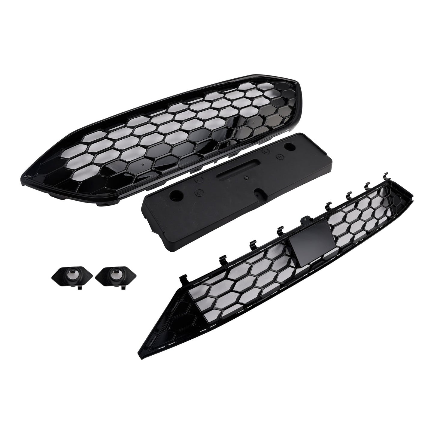 Front Bumper Grille Grill Fit Ford Focus ST + ST Line MK4 2018-2021 Black