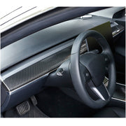 Tesla Model 3 & Y 2018-2022 Interior Dashboard Decoration Covers Dry Carbon Fiber