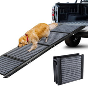 71"/67"/63" Large Dog Car Ramp,Folding Dog Ramp for Stairs with Anti-Slip Rug Surface,Pet Ramp for Dogs to Get Into a Car,SUV & Trucks,Dog Ramps for Large Medium Small Dogs Up to 200Lbs - OMOTOR