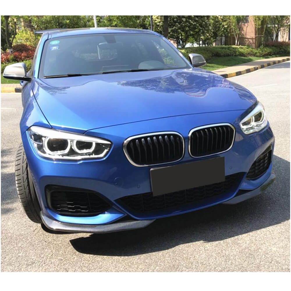 BMW 1 Series F20 F21 M Sport Hatchback 2016-2019 Front Bumper Splitters Carbon Fiber
