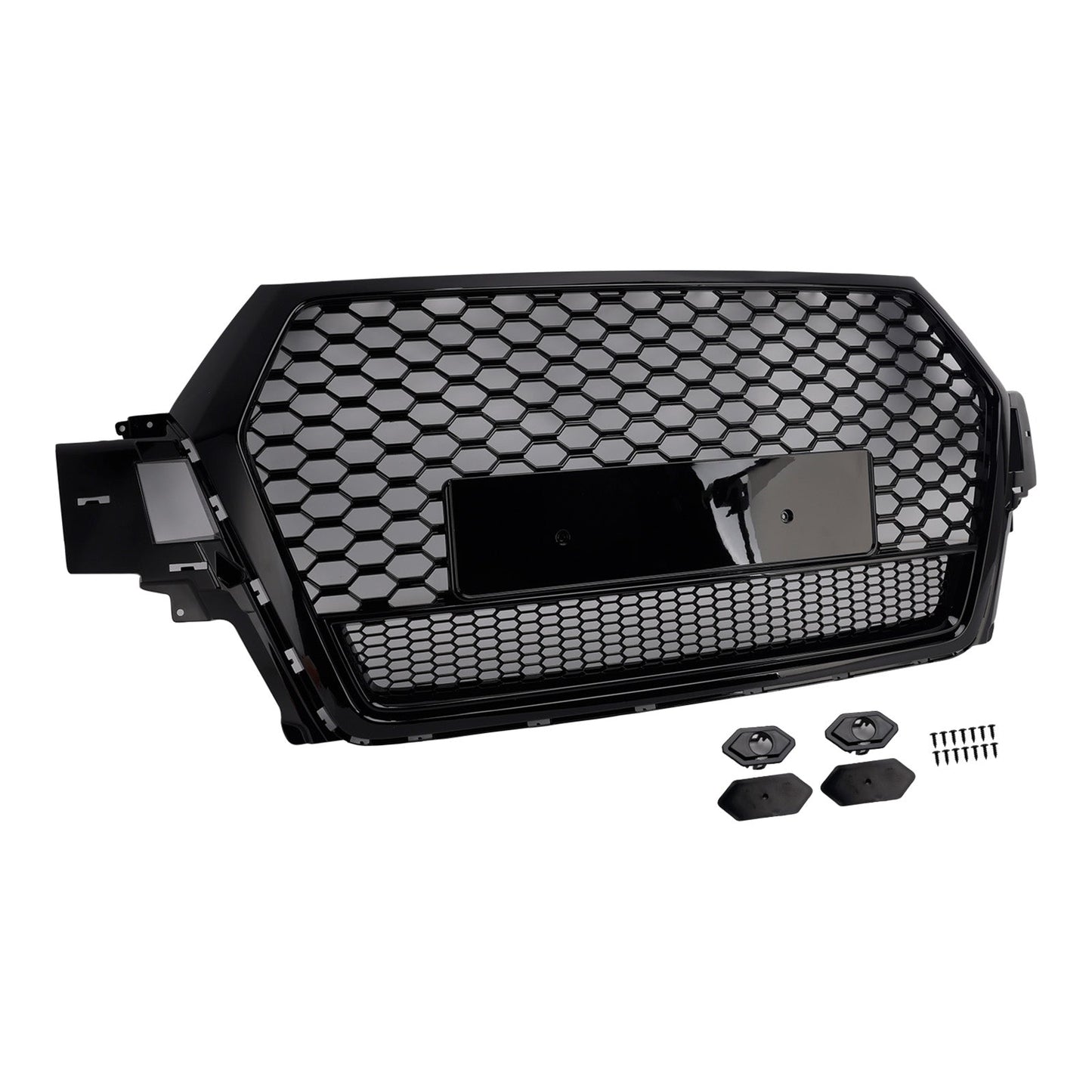 2016-2019 Audi Q7 Gloss Black Front Bumper Radiator Vent Mesh Grille