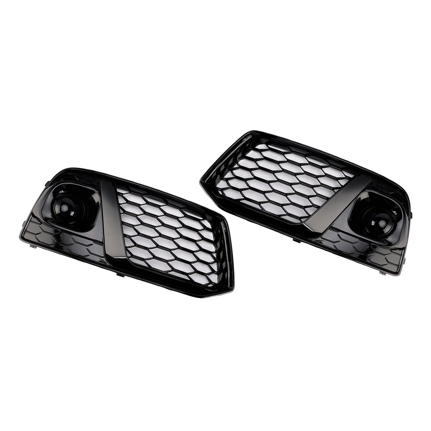 2018-2019 Audi Q5 SQ5 Black Front Honeycomb Fog Lamp Grille Cover